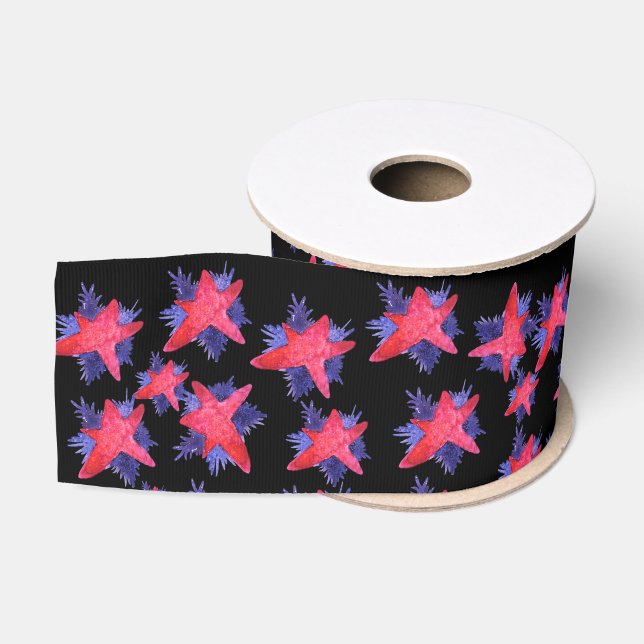 Stars Christmas  Grosgrain Ribbon (Spool)