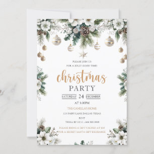  Stars Christmas Party Modern Warm Xmas Invitation