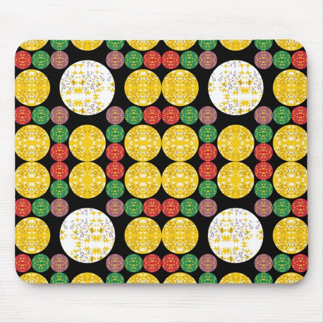 Stars Circles Mouse Pad (Front)