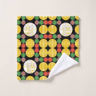 Stars Circles Wash Cloth
