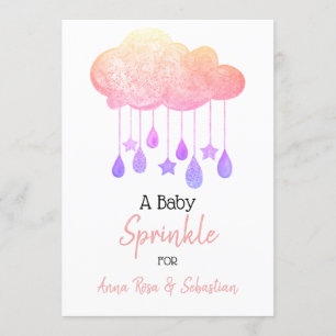 *~* Stars Cloud Rain Sprinkle Baby Shower Invitation