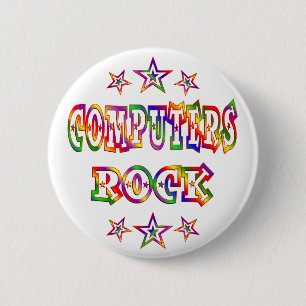 Stars Computers Rock 2 Inch Round Button
