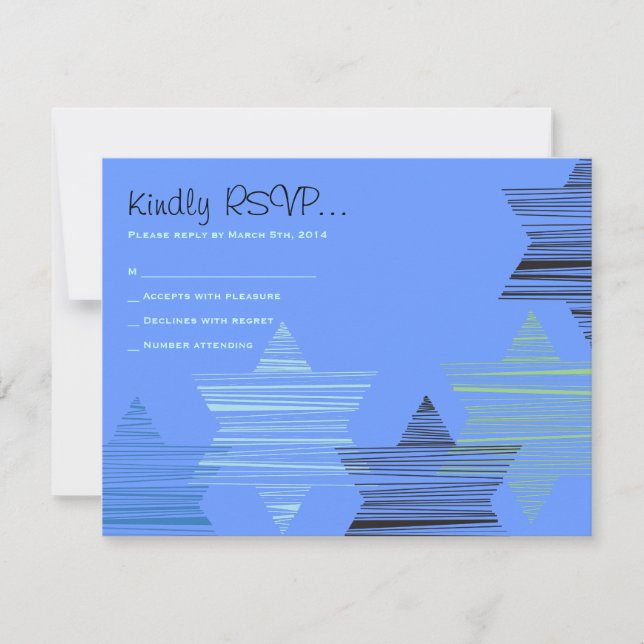 STARS CONNECTING Bar Bat Mitzvah Reception Card (Front)