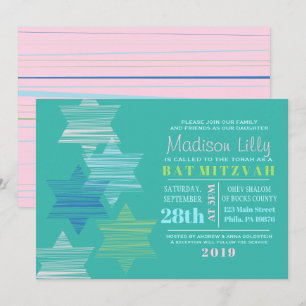 STARS CONNECTING Bat Mitzvah Invitation