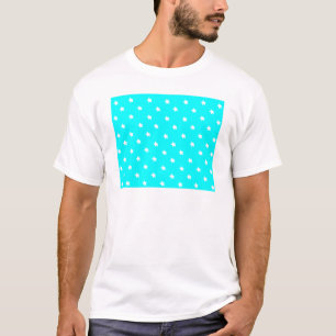 Stars Cyan White The MUSEUM Zazzle Gifts T-Shirt