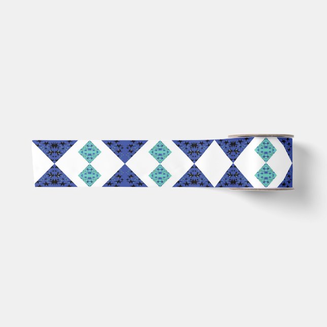 Stars Diamonds Satin Ribbon (Front)