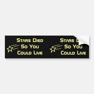 Stars Died So You Could Live Bumper Sticker