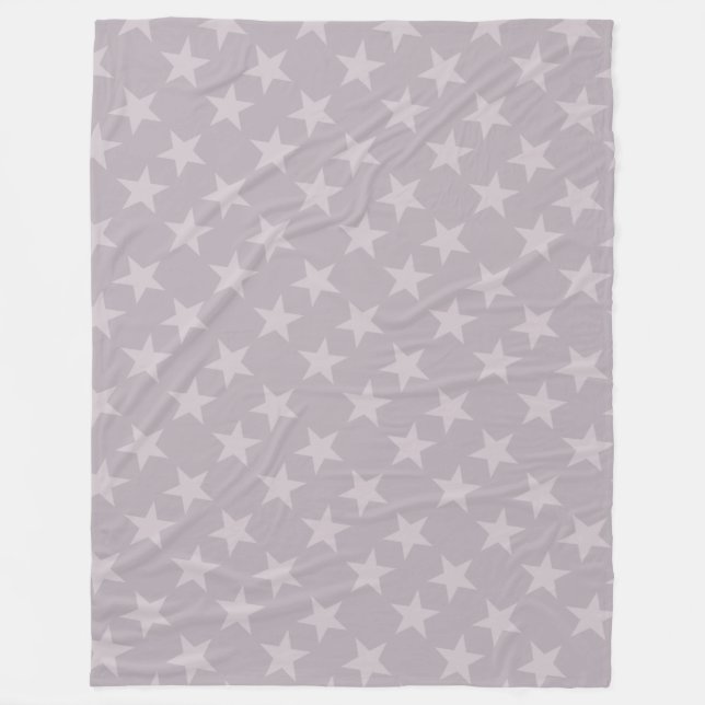 Stars Elegant Purple Colour Creative Modern Pretty Fleece Blanket (Front)