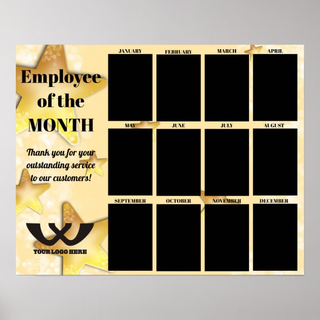 stars employee of the month photo display poster (Front)