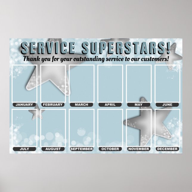 stars employee of the month photo display poster (Front)