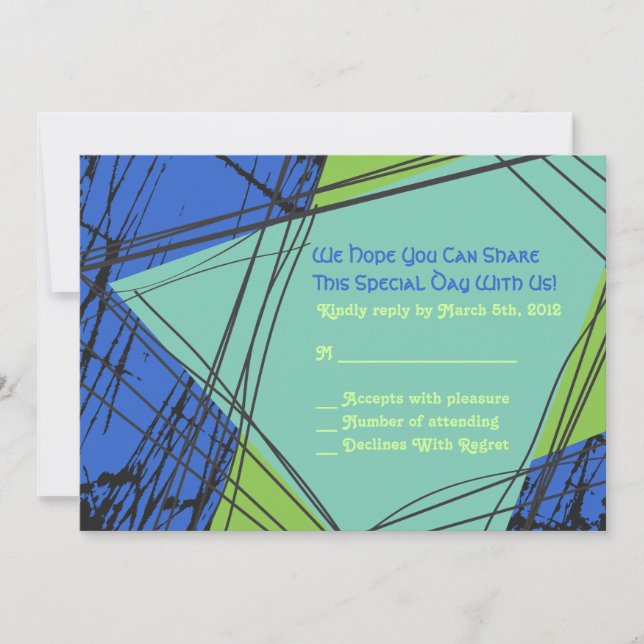 Stars en détresse Bar Bat mitzvah Invitation Répon (Devant)
