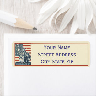 Stars et rayures et Lady Liberty Independence