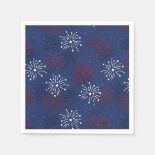 Stars & Fireworks: Independence Day Celebration Napkin