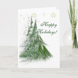 STARS & FIRS Christmas card