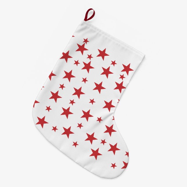 Stars for Gift Large Christmas Stocking (Front (Hanging))