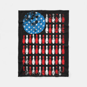Stars Funny Bowling Team Bowler Sports Player Fleece Blanket