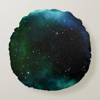 Stars Galaxy Gradient Round Pillow