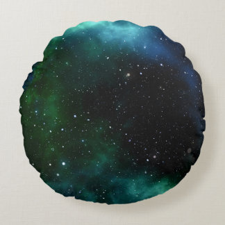 Stars Galaxy Gradient Round Pillow