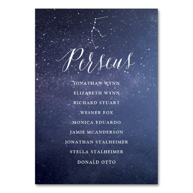 Stars Galaxy Mariage Siège Carte Persée (Par défaut)