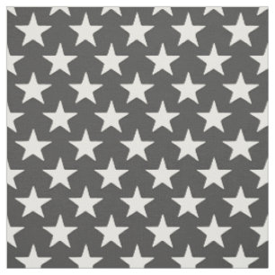 stars half pearl dark grey fabric