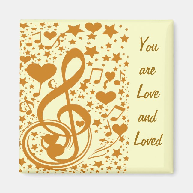 Stars,Hears and The Music Notes,Gold_ Magnet (Front)