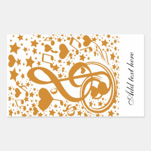 Stars,Hears and The Music Notes,Gold_ Sticker