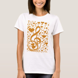 Stars,Hears and The Music Notes,Gold_ T-Shirt