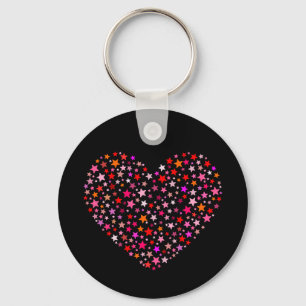 Stars Heart Keychain