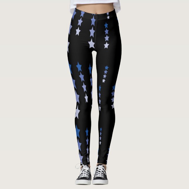 Stars In Blue Leggings (Front)