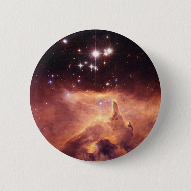 Stars in deep space 2 inch round button (Front)