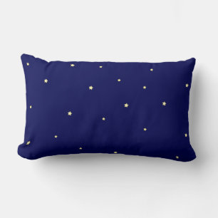 Stars In Midnight Blue Sky Fanciful Lumbar Pillow