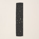 Stars in the Black Sky Scarf<br><div class="desc">Minimalist and elegant pattern with bright sparkles on the black background.</div>