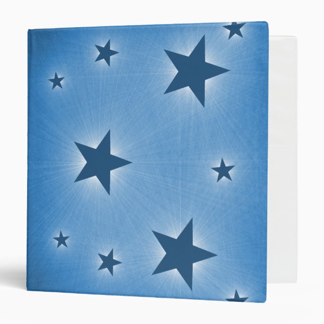 Stars in the Night Sky Binder, Blue (1.5 inch) Binder (Front/Inside)