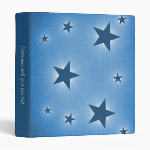 Stars in the Night Sky Binder, Blue (1 inch) Binder