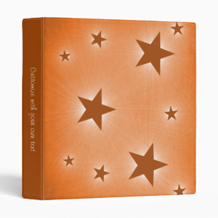 Stars in the Night Sky Binder, Orange (1 inch) Binder