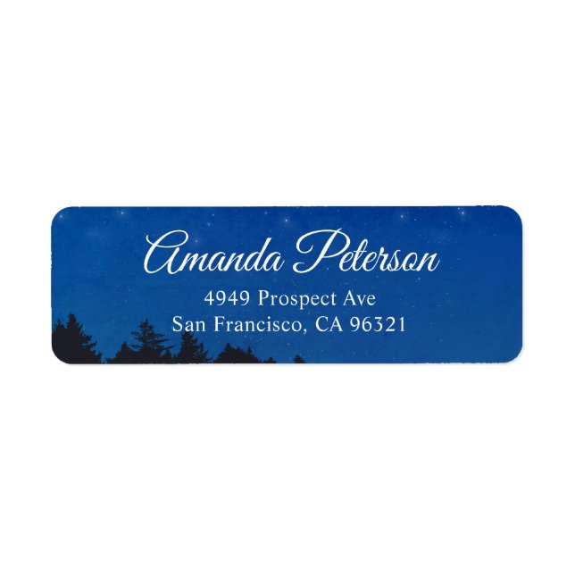 Stars in the Night Sky Celestial Adresse de retour (Devant)