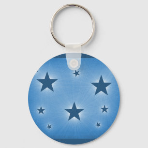 Stars in the Night Sky Keychain, Blue Keychain