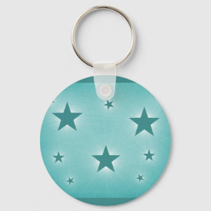 Stars in the Night Sky Keychain, Teal Keychain