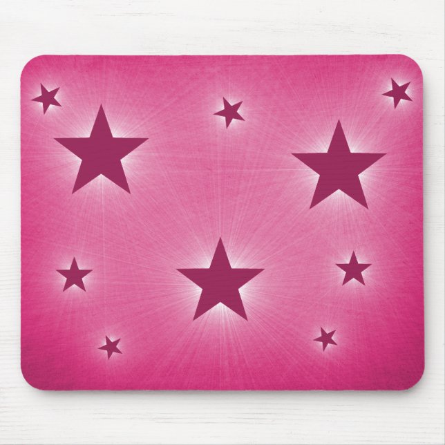 Stars in the Night Sky Mousepad, Magenta Mouse Pad (Front)