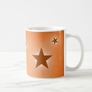 Stars in the Night Sky Mug, Orange Coffee Mug