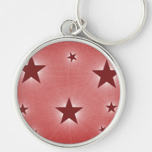 Stars in the Night Sky Premium Keychain, Dark Red Keychain