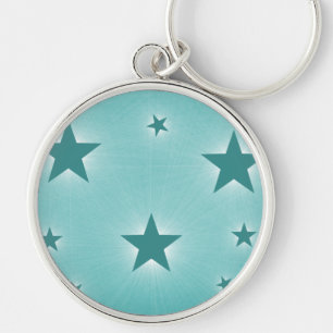 Stars in the Night Sky Premium Keychain, Teal Keychain