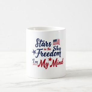 Stars in the Sky Freedom Mug – Elegant Patriotic 