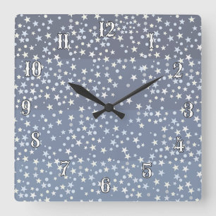 Stars in the Sky Square Wall Clock