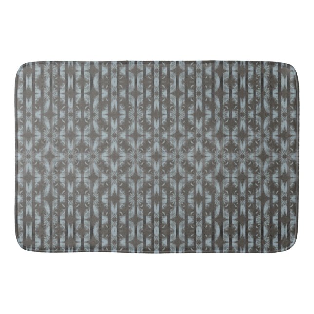 Stars in Tiles & Stripes Pattern Bath Mat (Front)