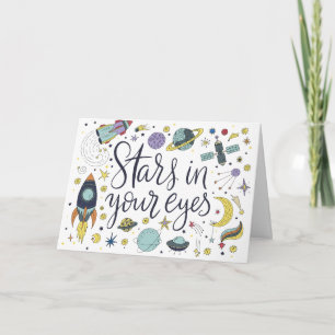 Stars In Your Eyes Space Galaxy Holiday Card