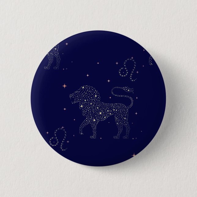 stars leo 2 inch round button (Front)