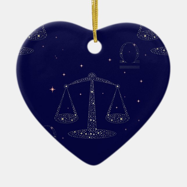 stars libra ceramic ornament (Front)