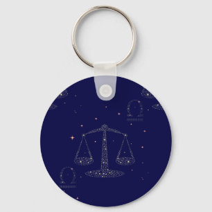 stars libra keychain