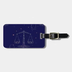 stars libra luggage tag